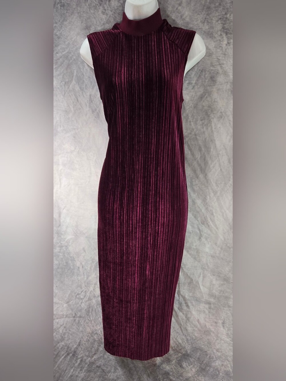ASOS Sleeveless Velvet Maxi Dress - Burgundy
